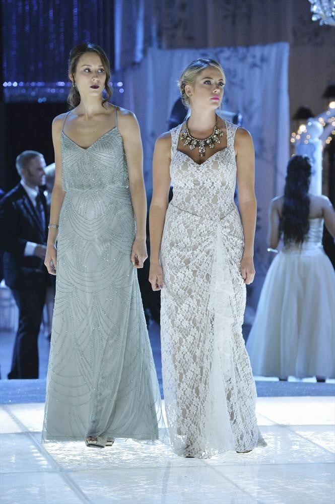 Spencer (Troian Bellisario) and Hanna (Ashley Benson) also look amazing.