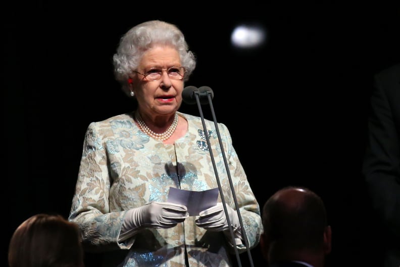 Queen Elizabeth II opens the Paralympic Games in London in 2012.