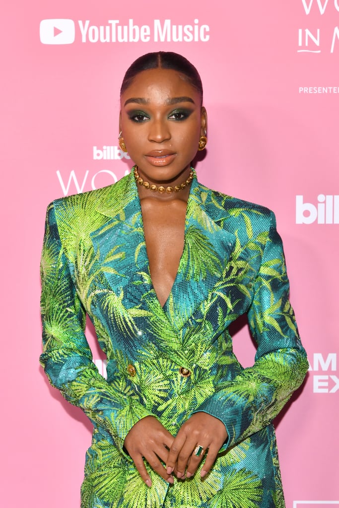 Normani's Versace Suit at the Billboard Women in Music Event