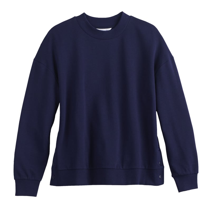 Snap Sweatshirt in Maritime Blue