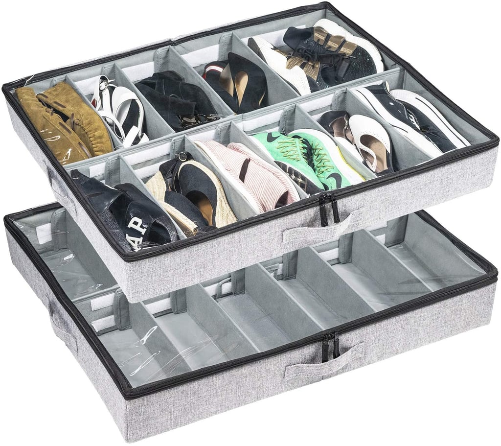 For Under-the-Bed Storage: Low Profile Under Bed Shoe Storage Organiser