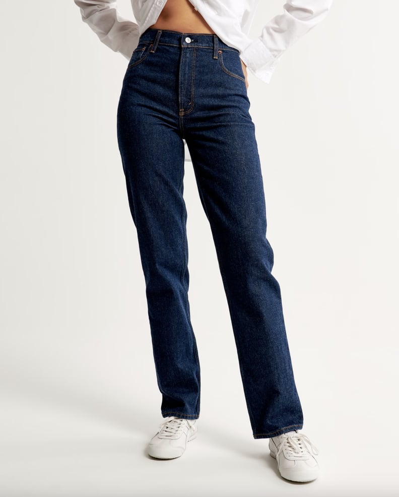 Abercrombie High Rise Straight Leg Jeans