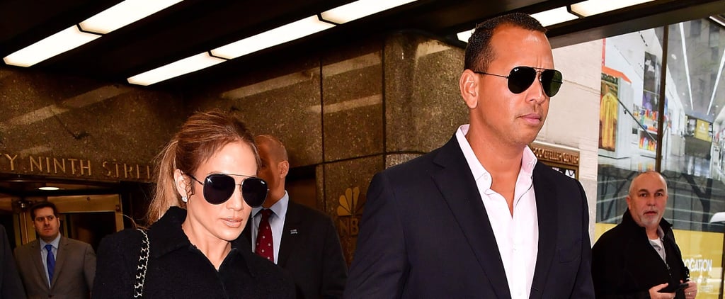 Jennifer Lopez and Alex Rodriguez Wearing All Black 2017