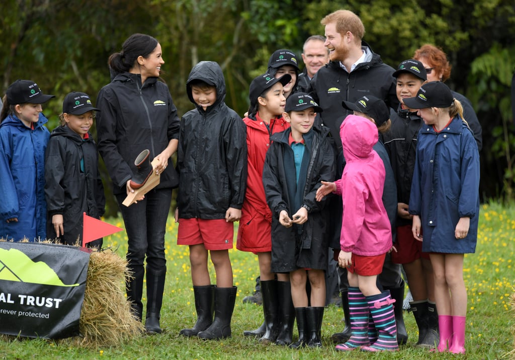 Prince Harry and Meghan Markle Toss Rainboots in New Zealand