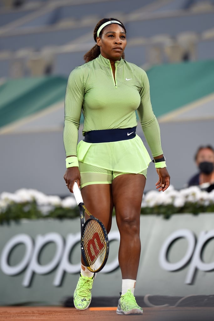 Serena Williams' Custom Neon-Green Nike French Open | Fitness