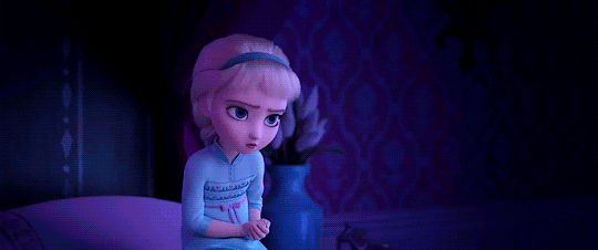 As Pabbie explains to Elsa and Anna that the former's powers will have to be enough to save them all, an image from Elsa's childhood flashes by. It's a young Elsa in bed (old enough to be around the time she hurt Anna and refused to leave her room afterward) with her mother at the window, staring out at the Northern Lights. 
Bear with us, because this is where the theory gets a little wild: what if Elsa wasn't the only royal to have powers? What one or both of her parents had abilities and that's why they were so concerned when hers seemed so out of control? It seems far-fetched, but there's definitely a connection between Elsa's parents and her abilities! And since the past isn't what it seems like, maybe we'll be learning a lot more about Elsa and Anna's parents this go around.
