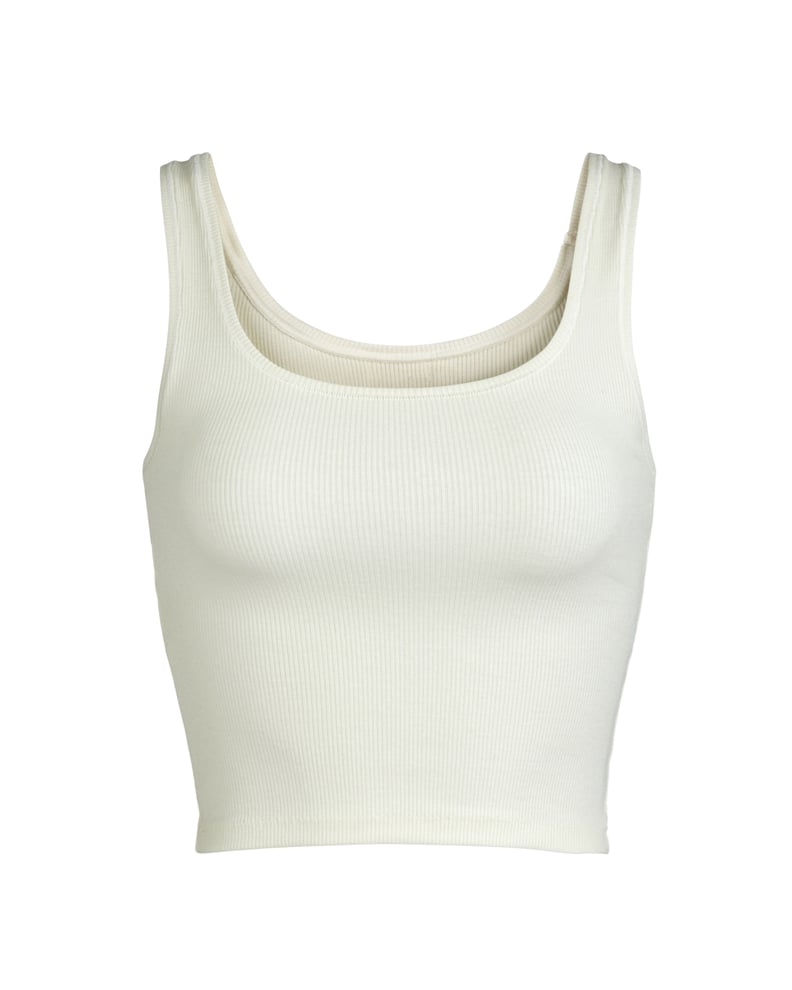 Skims Cotton Ribbed Tank in Bone