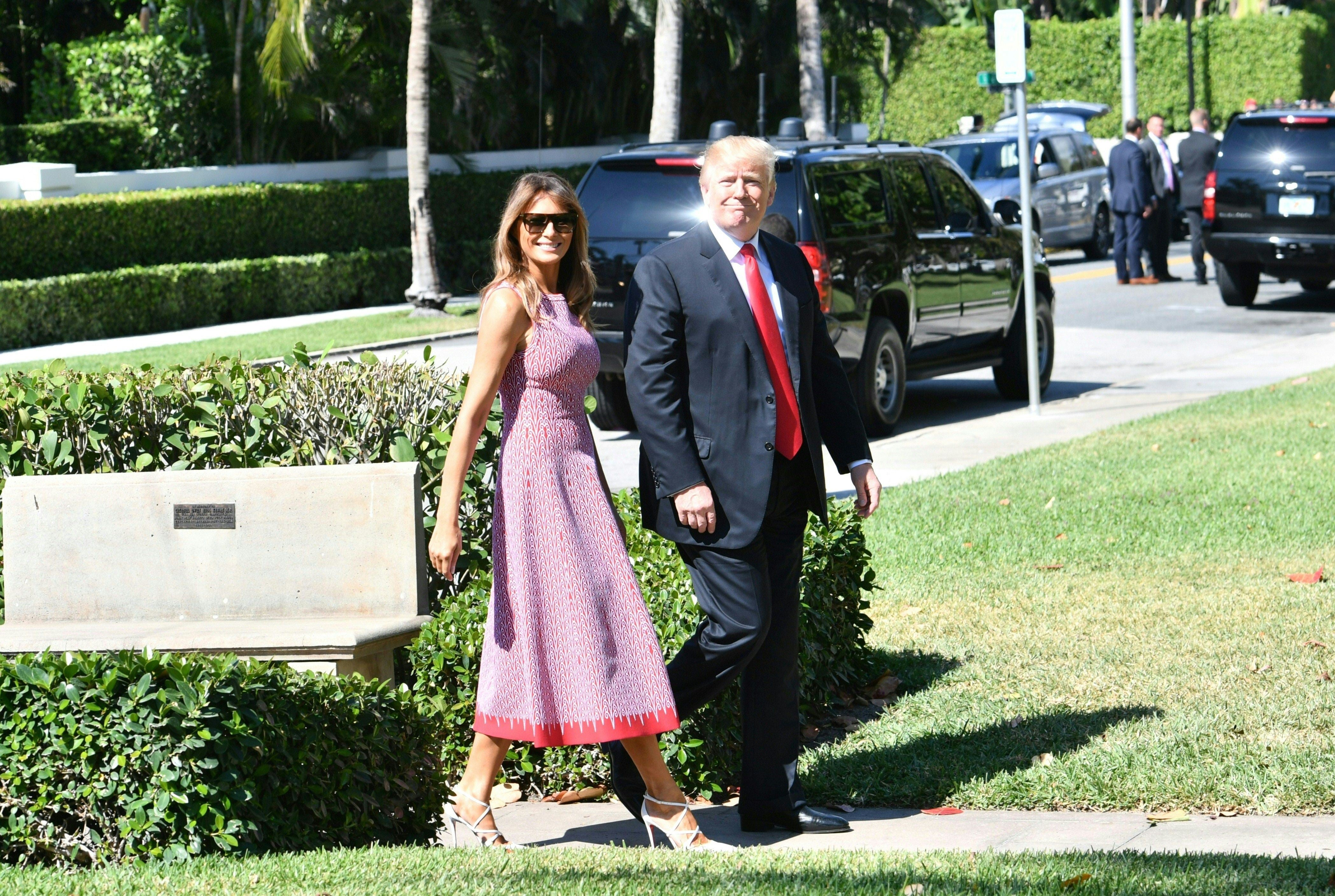 Melania Trump Pink Dress on Easter 2018 PS UK Fashion