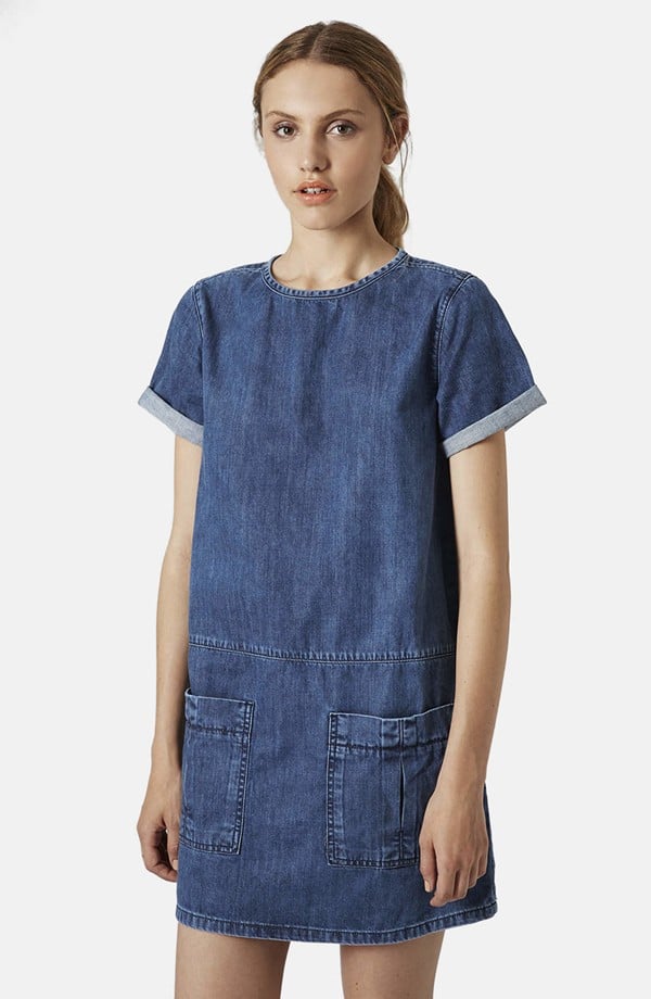 Topshop Moto Denim T-Shirt Dress