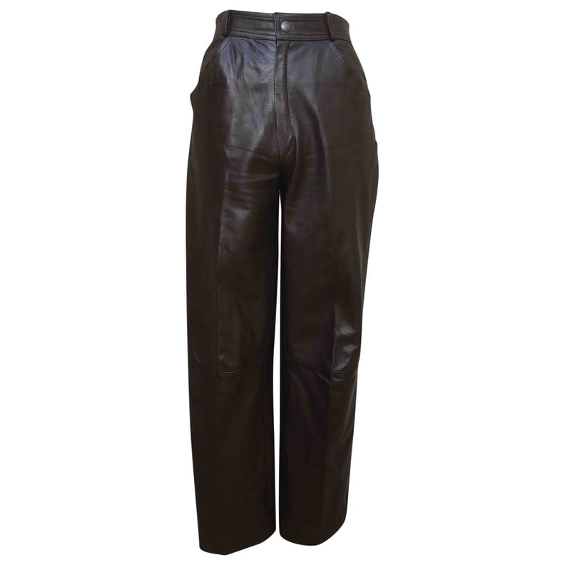 Leather Straight Pants