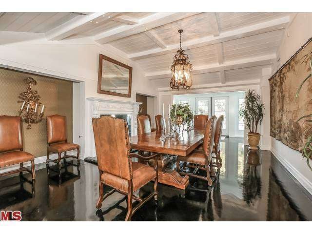 Even the dining room has its own fireplace!