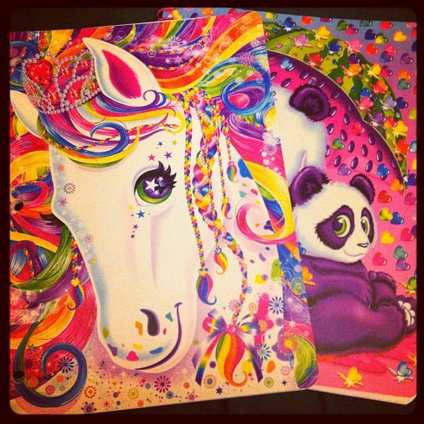 Carrying Our Lisa Frank Folders
