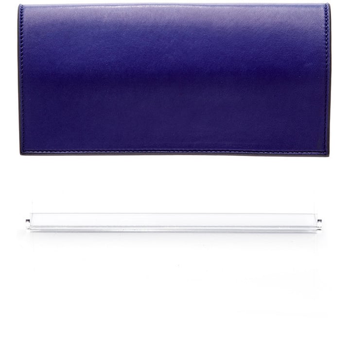 Hugo Matha Klein Blue Lambskin and Plexiglass Clutch ($845)