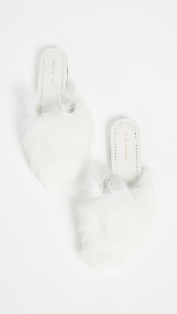 Stuart Weitzman Fur Chic Slides