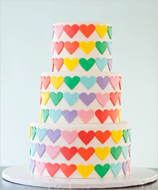 Colorful Heart Cake