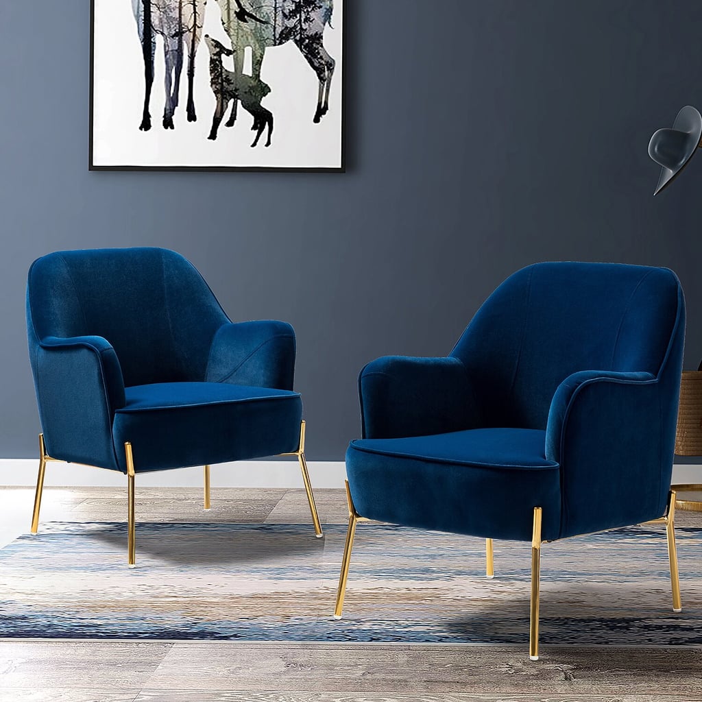 Pretty Accent Chairs: Cleo Wide Velvet Armchairs