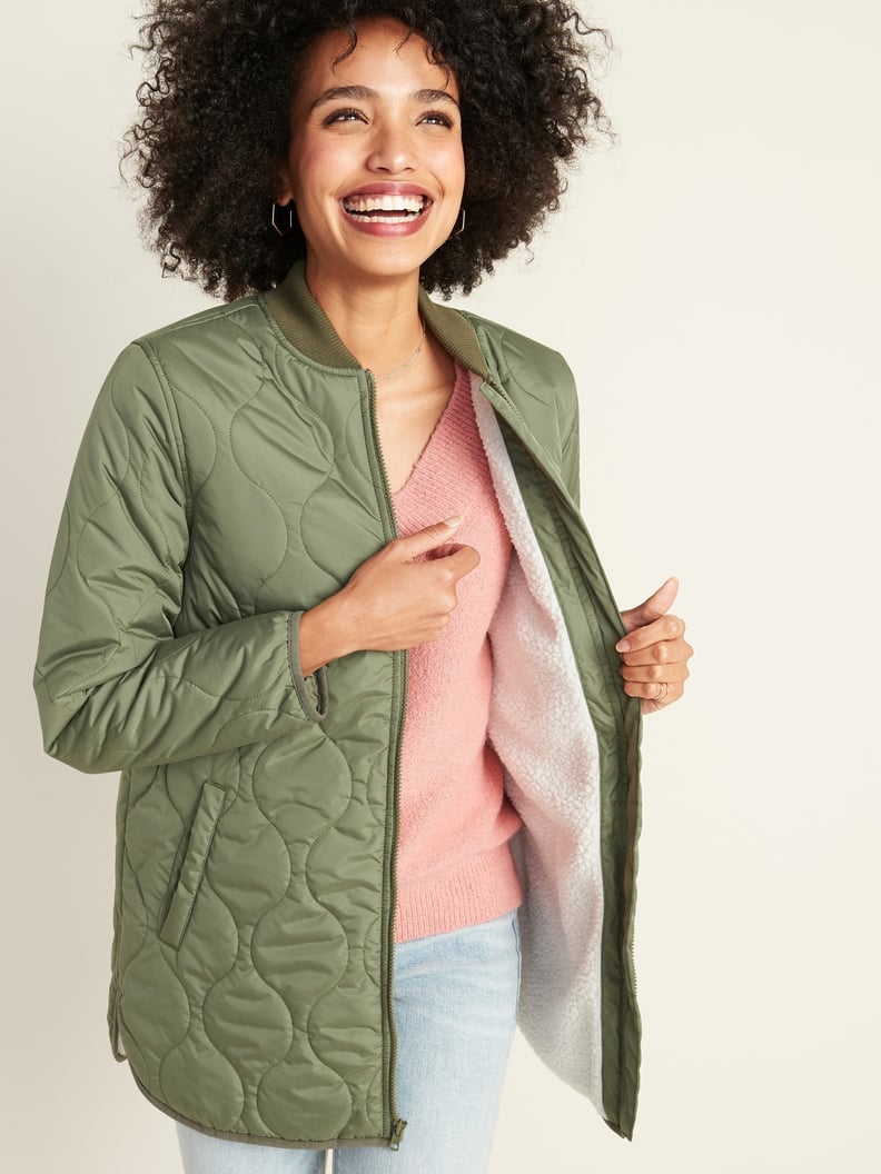 Old Navy Water-Resistant Sherpa-Lined Quilted Jacket