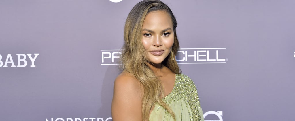 Chrissy Teigen Shows Her Baby Bump in Gigi C Cutout Swimsuit