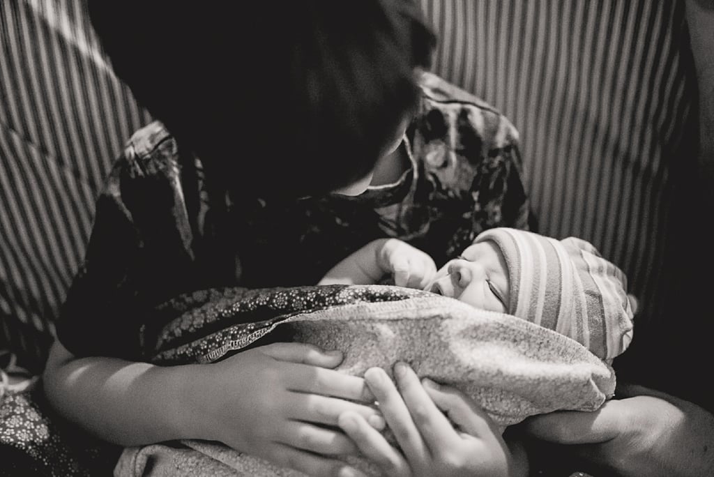 Black and White Photos of a Home Birth