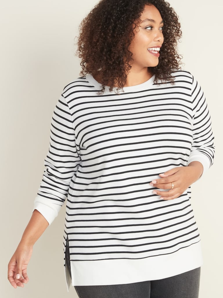 Old Navy French Terry Boyfriend Plus-Size Tunic Sweatshirt