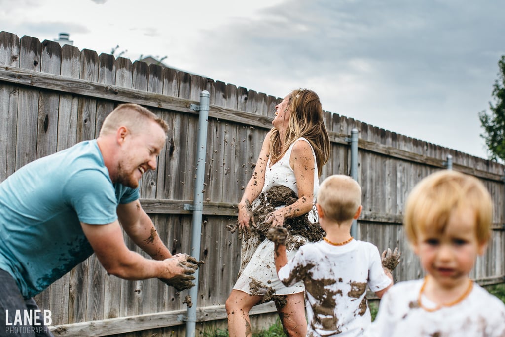 Mud Fight Maternity Shoot