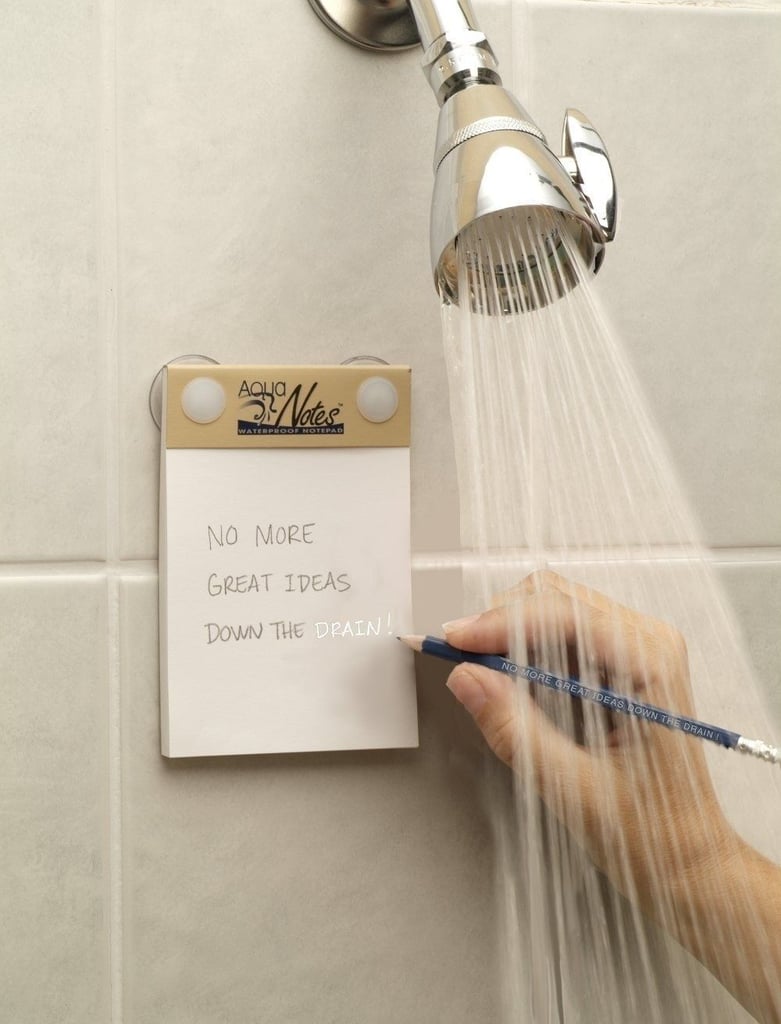 You Can Adhere the Pad to Your Shower Wall . . .