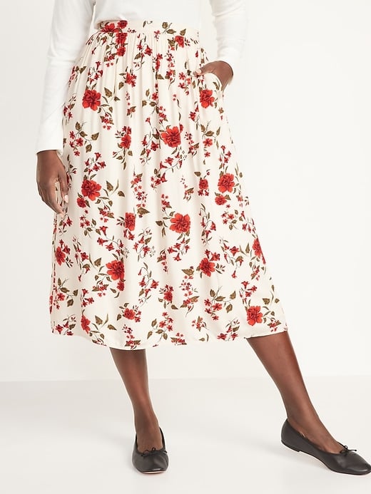 old navy floral midi skirt