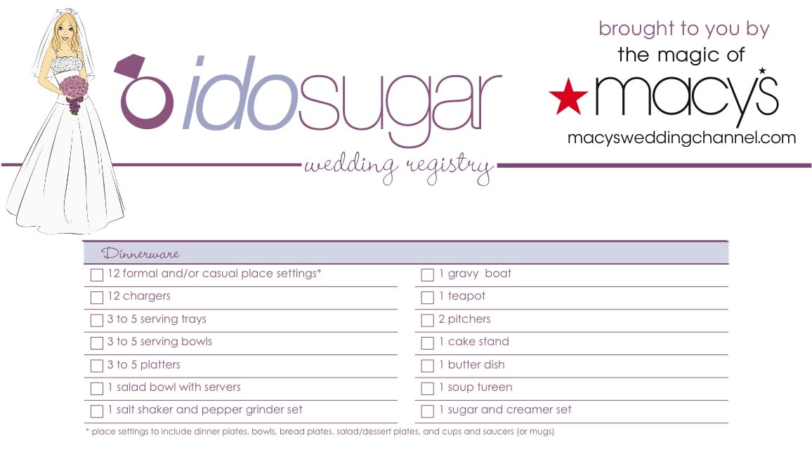 Download Our Wedding Registry Checklist