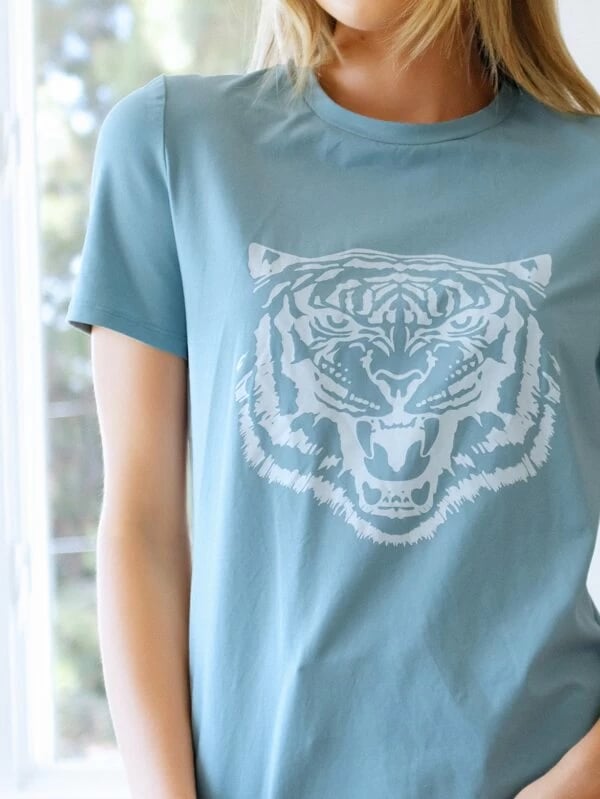 Shop a Similar Tiger Print T-Shirt