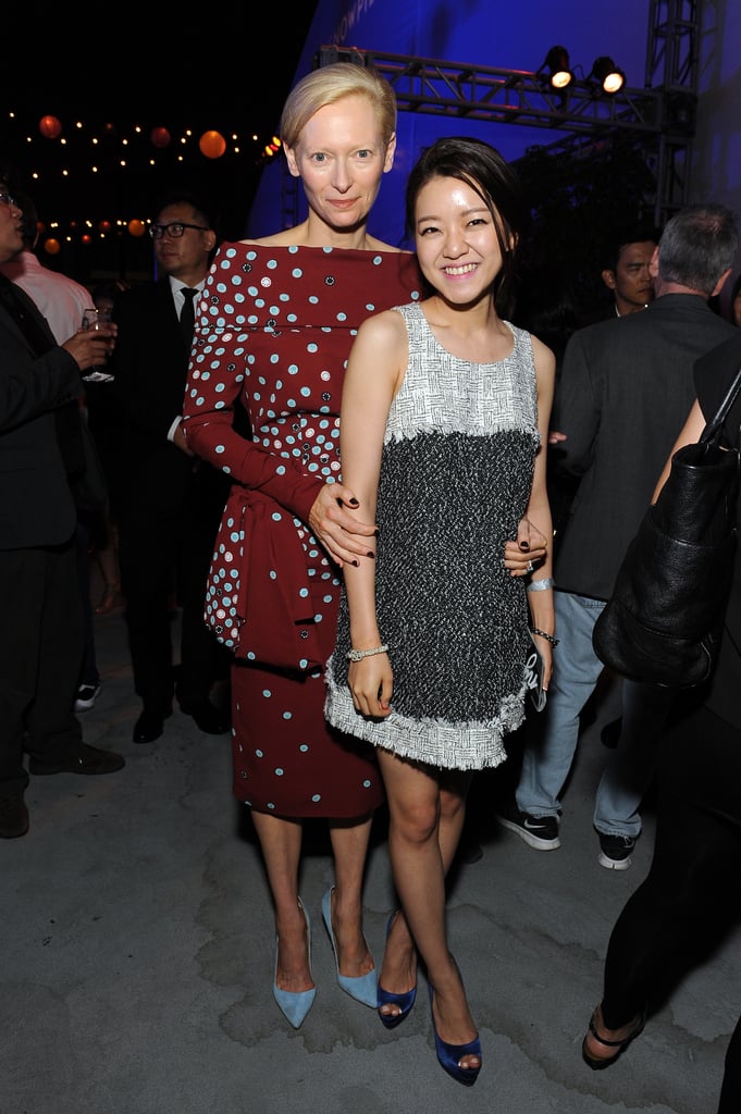 Tilda Swinton caught up with her Snowpiercer costar Ah-Sung Ko.