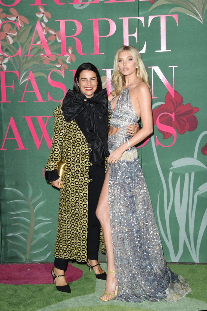 Veronica Etro and Elsa Hosk at The Green Carpet Fashion Awards 2019