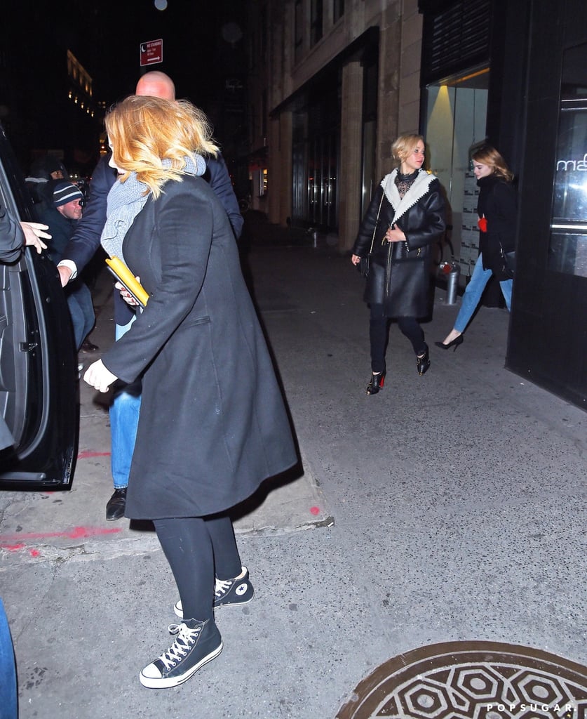 Jennifer Lawrence, Emma Stone, and Adele in NYC
