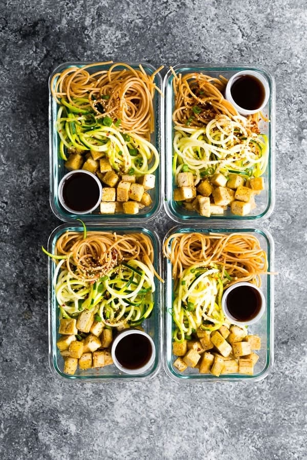 Spicy Tofu Noodle Prep Bowl