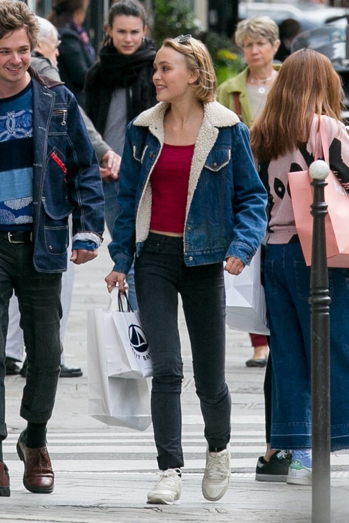 Lily-Rose Depp Wearing Jean Jacket