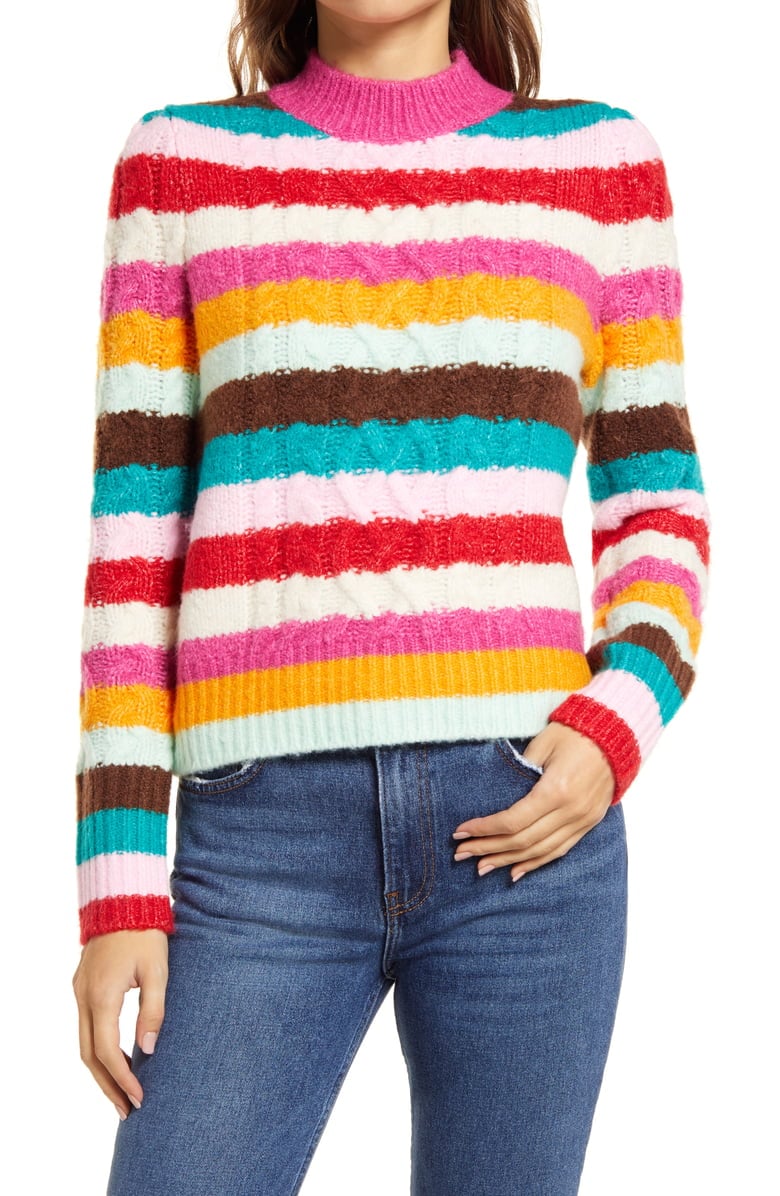 Halogen x Atlantic-Pacific Cable Knit Sweater