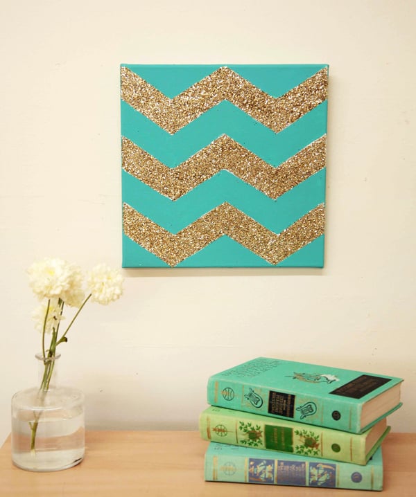Glitter Chevron Wall Art KidFriendly Crafts POPSUGAR Family Photo 235