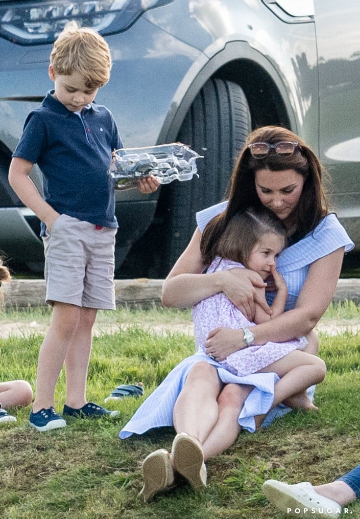 Kate Middleton With George and Charlotte at Polo Match 2018