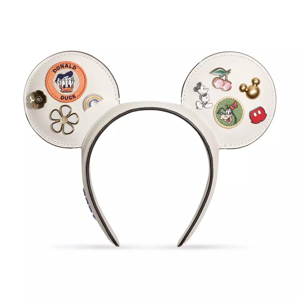 Mickey Mouse and Friends Leather Ear Headband by Coach in White