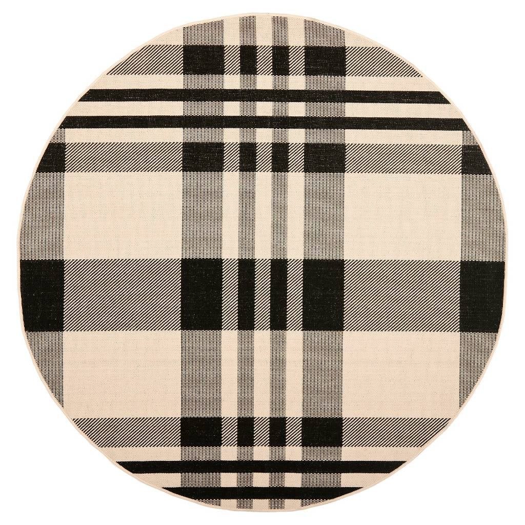 Safavieh Courtyard Patio Rug, Black/Bone ($31.00)