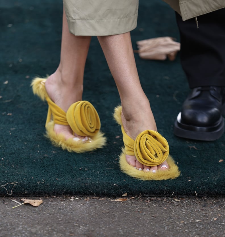 Celebrities Wearing Burberry Fluffy Heels | POPSUGAR Fashion
