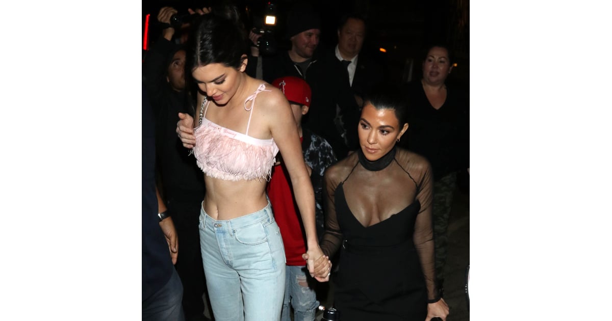 Fashion, Shopping & Style, Kendall Jenner Wore a Fluffy Pink Bra Out to  Dinner, and We Aren't in the Least Bit Kidding