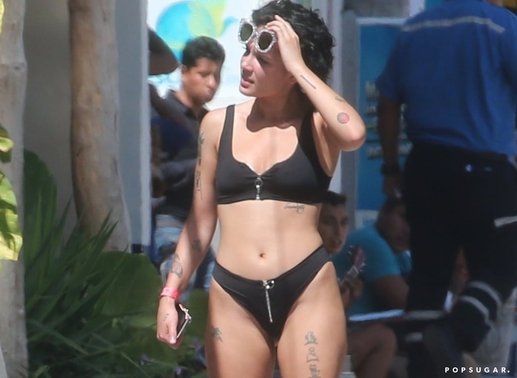 Halsey Black Bikini August 2018