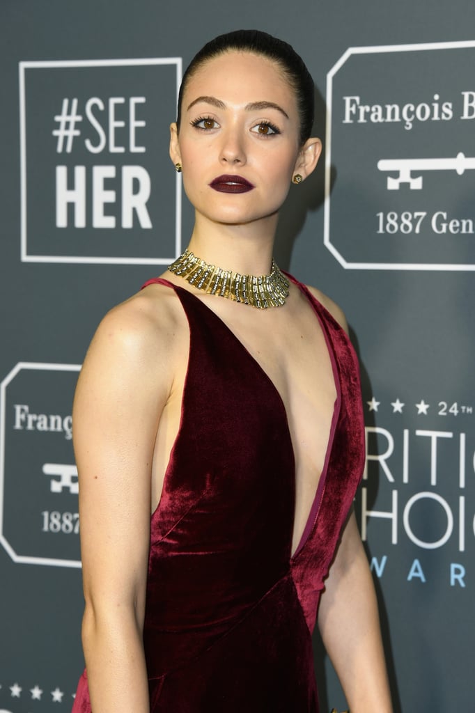 Emmy Rossum Hair at the 2019 Critics Choice Awards