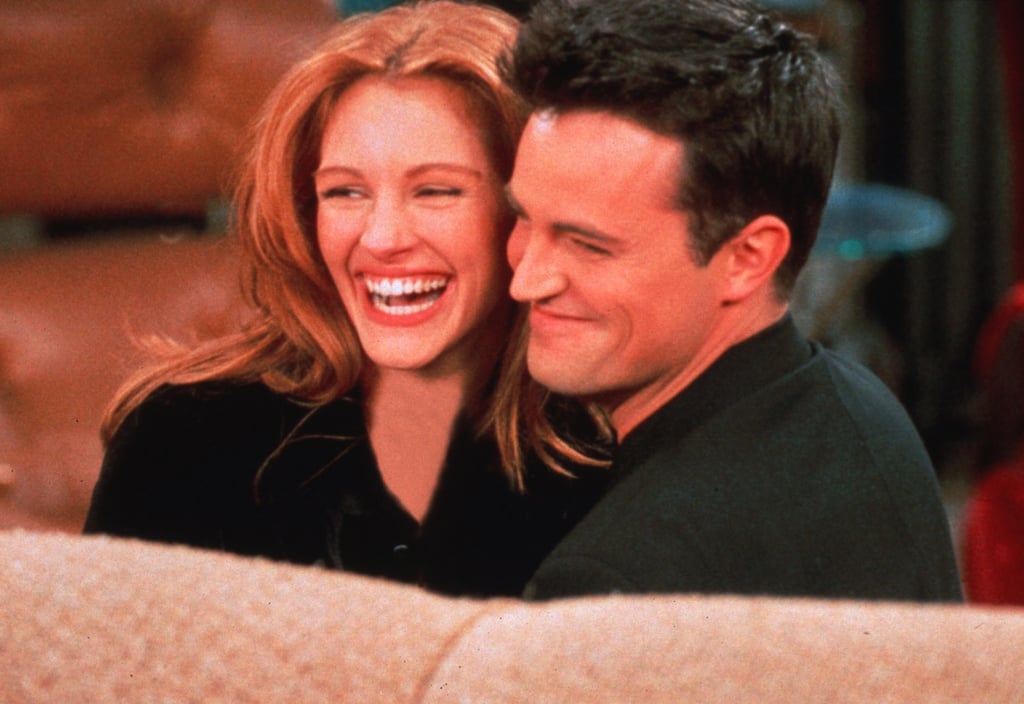 Remember when Julia appeared on an episode of Friends? Here she is flashing her signature smile with Matthew Perry in 1996.