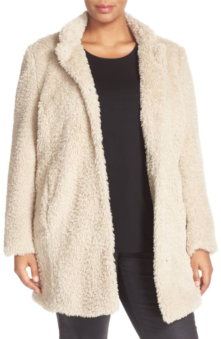 Kenneth Cole Faux Fur Coat | Gigi Hadid White Furry Coat | POPSUGAR ...