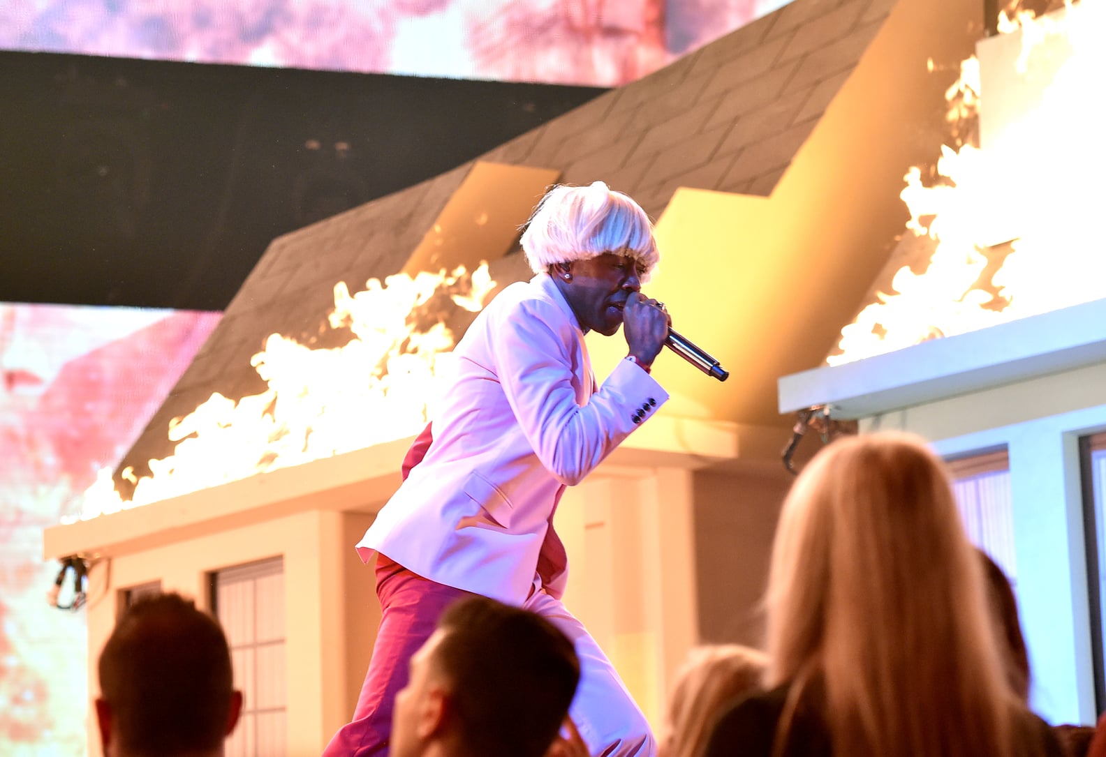 Vivid Tyler, The Creator Hits Person With Car During Grammys Performance With Regina King Cameo Moment Photography