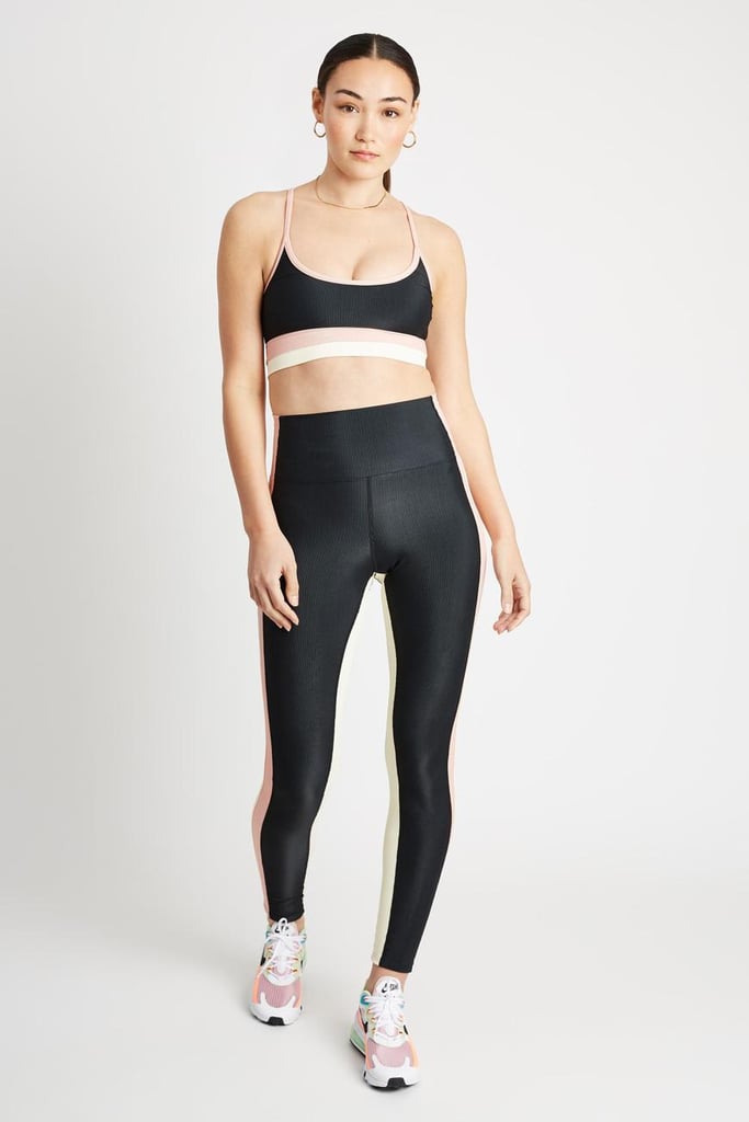 Beach Riot Eva Top and Colour Blocked Ribbed Leggings