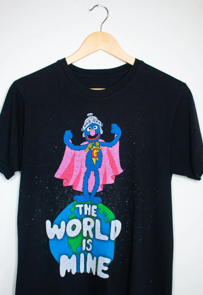 Vintage Style Y2K Sesame Street Super Grover Cartoon Tee