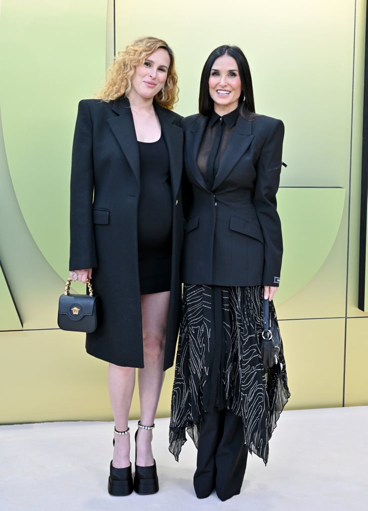 Rumer Willis and Demi Moore at the Versace Show in Los Angeles