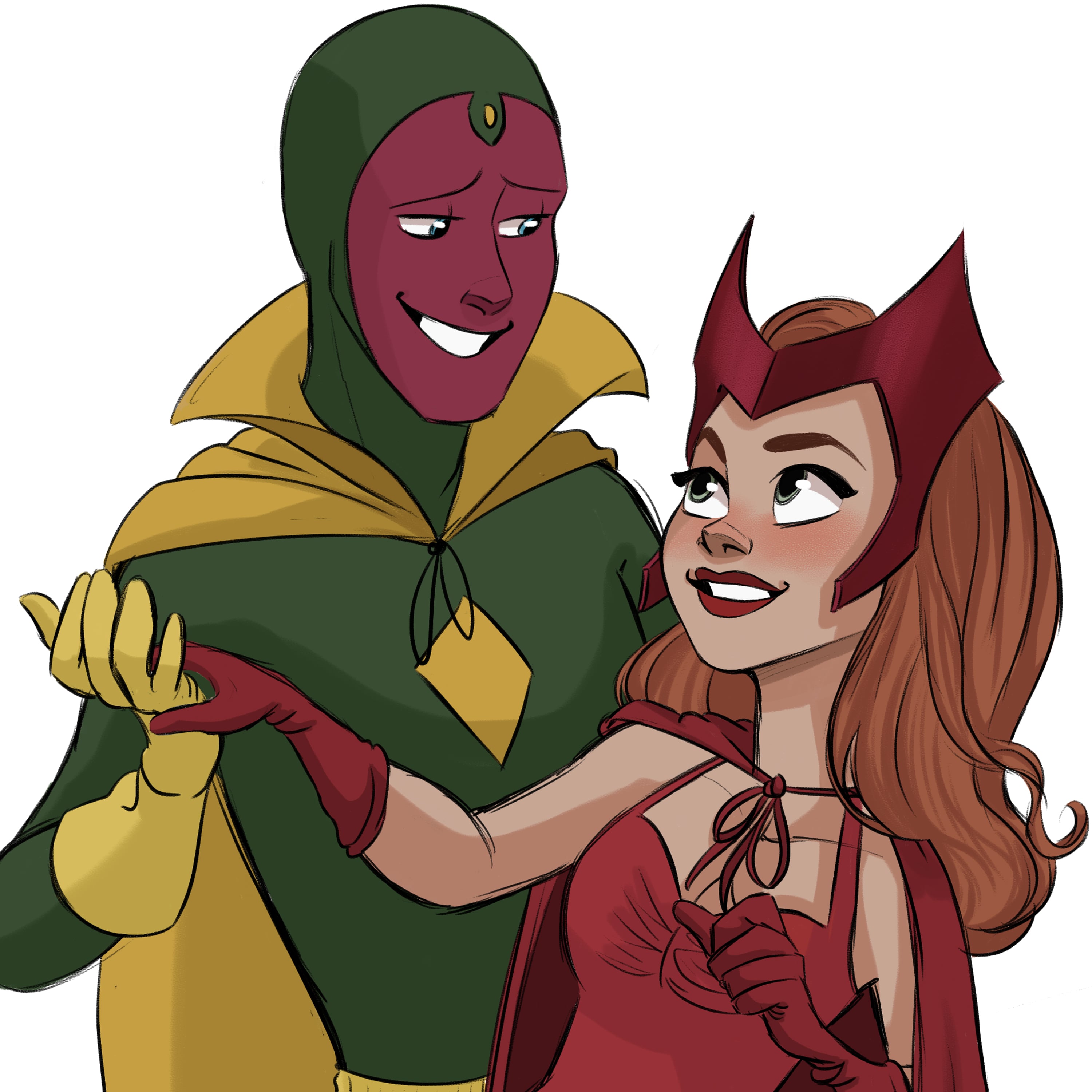 THE NEW SCARLET WITCH - MARVEL HEROES CUSTOM DRAWING